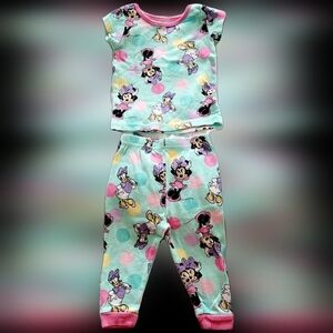 Minnie Mouse/Daisy Duck Mint Polka Dot Short Slv Coord Set Comfy Spring Travel